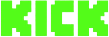 Kick logo van het livestreamingplatform waar gaming creators en streamers hun content uitzenden
